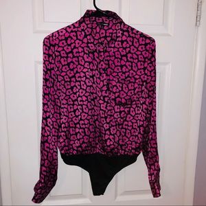 FASHION NOVA | Pink cheetah print bodysuit.